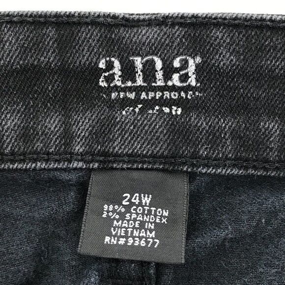 a.n.a Skinny Ankle Stretch Denim Jeans Women's Plus 24W Black High Rise Casual - Picture 8 of 11